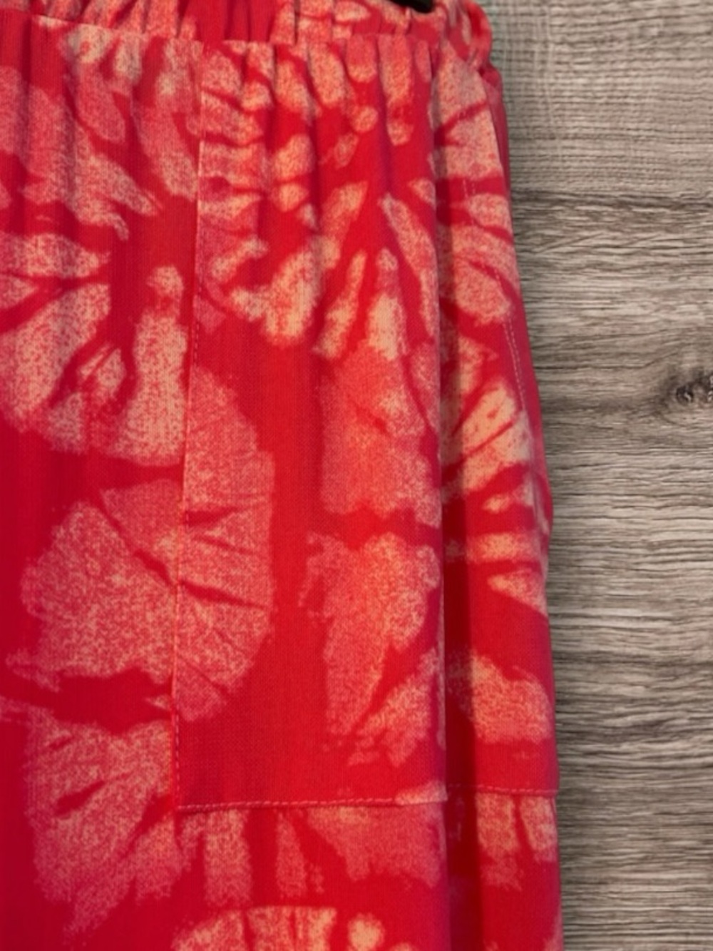 Beach to Street LOGO by Lori Goldstein Coral Tie-Dye Wide-Leg Pants Size XS - Picture 5 of 10